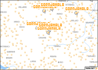 map of Gornja Mala