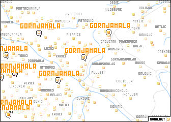 map of Gornja Mala