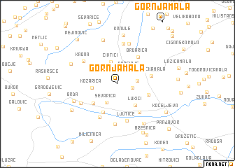 map of Gornja Mala