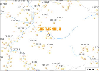 map of Gornja Mala