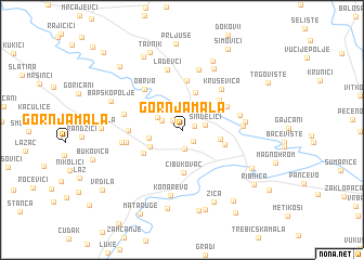 map of Gornja Mala