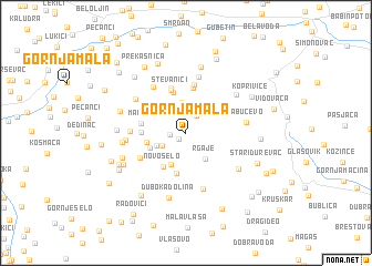 map of Gornja Mala