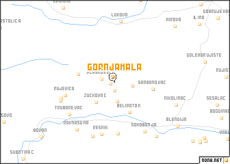 map of Gornja Mala