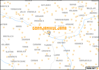 map of Gornja Mikuljana