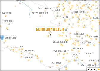 map of Gornja Močila