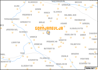 map of Gornja Nevlja