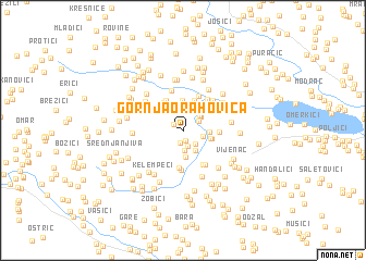 map of Gornja Orahovica