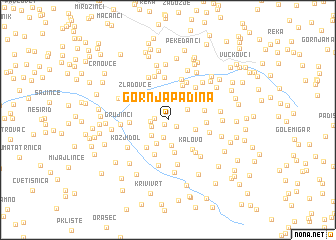 map of Gornja Padina