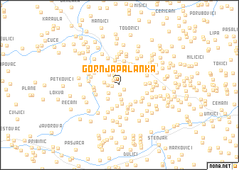 map of Gornja Palanka