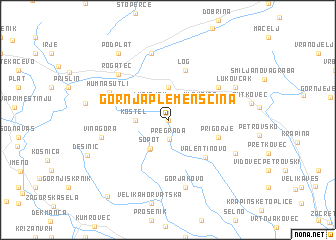 map of Gornja Plemenšćina