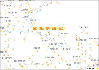 map of Gornja Prebreza