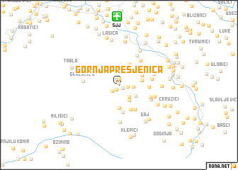 map of Gornja Presjenica