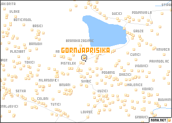 map of Gornja Prisika