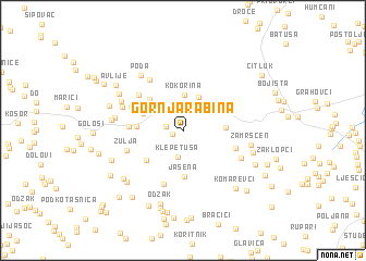 map of Gornja Rabina