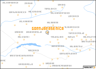 map of Gornja Rašenica