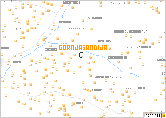 map of GornjaSandija
