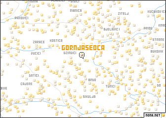 map of Gornja Seoča