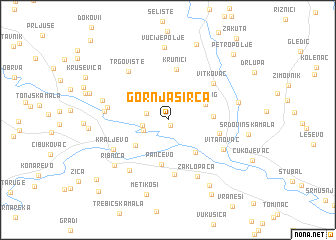 map of Gornja Sirča