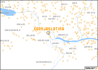 map of Gornja Slatina