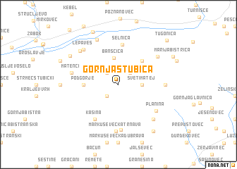 map of Gornja Stubica