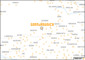 map of Gornja Sušica