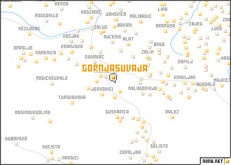 map of Gornja Suvaja