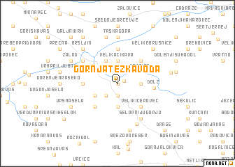 map of Gornja Težka Voda