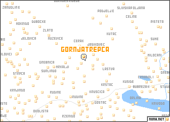 map of Gornja Trepča