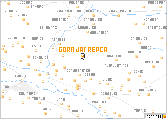map of Gornja Trepča