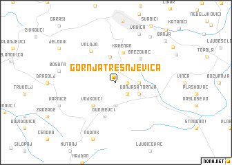 map of Gornja Trešnjevica