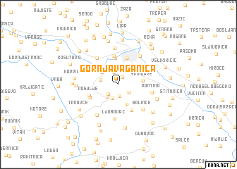 map of Gornja Vaganica