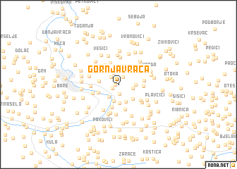 map of Gornja Vraca