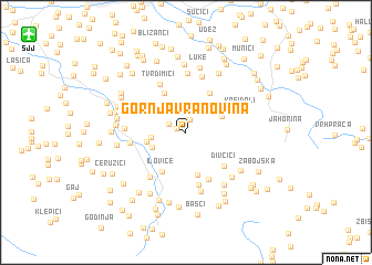 map of Gornja Vranovina