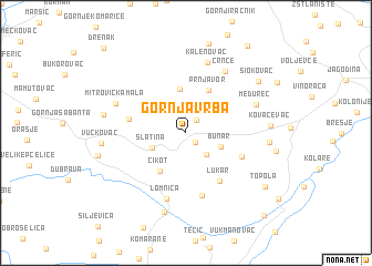 map of Gornja Vrba