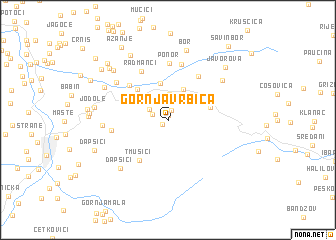 map of Gornja Vrbica