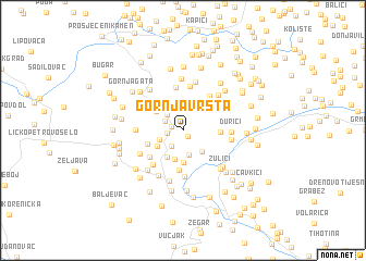 map of Gornja Vrsta