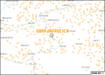 map of Gornja Vrućica