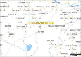 map of Gornja Zdenčina