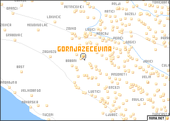 map of Gornja Zečevina