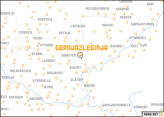 map of Gornja Zleginja