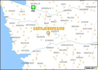 map of Gornje Baredine