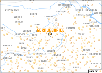 map of Gornje Barice