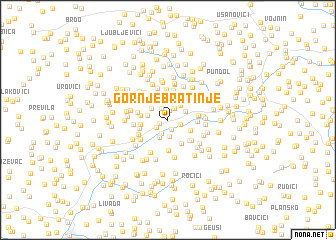 map of Gornje Bratinje