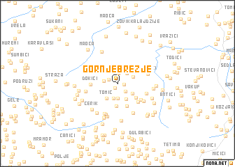 map of Gornje Brezje