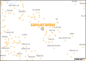 map of Gornje Čarađe