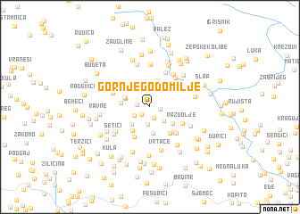 map of Gornje Godomilje