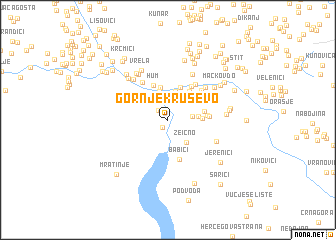 map of Gornje Kruševo