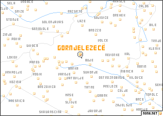 map of Gornje Ležeče