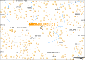 map of Gornje Lipovice