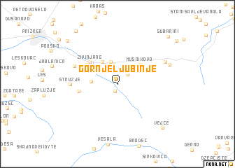 map of Gornje Ljubinje